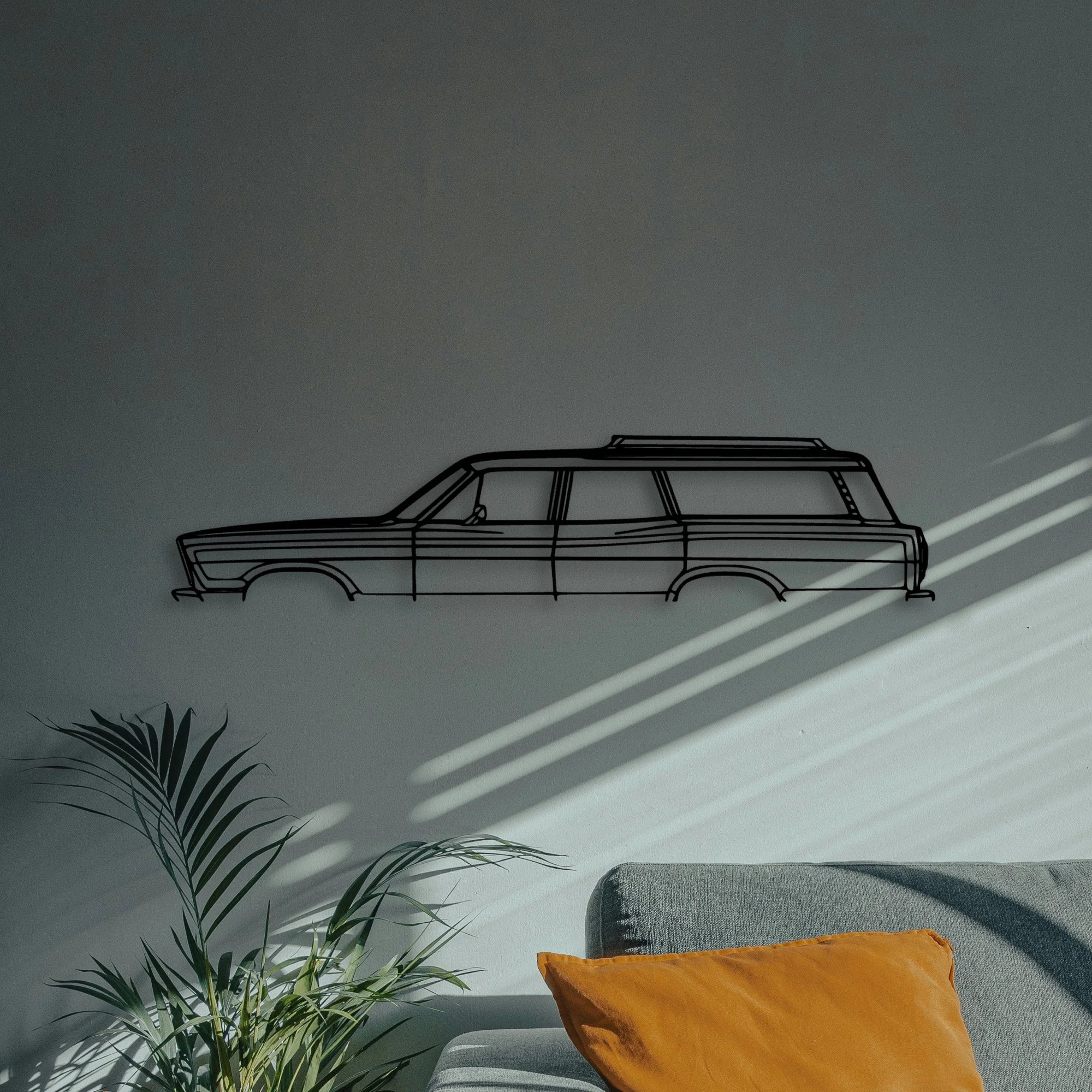Country Squire 1967 Classic Silhouette Metal Wall Art - Automotive Garage Decor