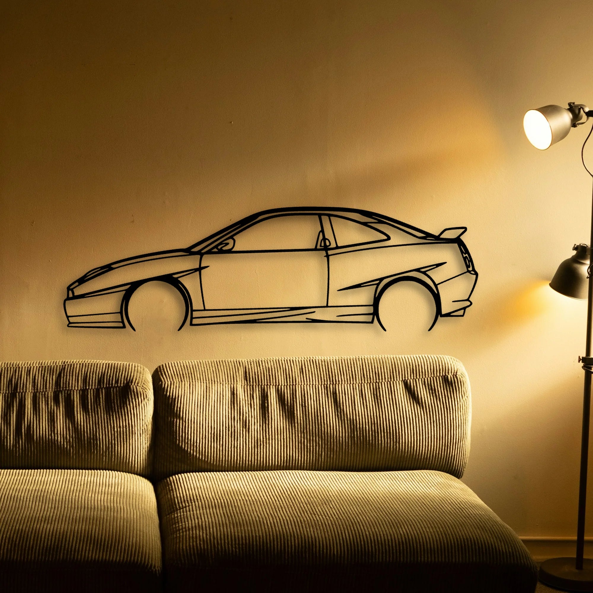 Coupe 20V Turbo Limited Edition 1998 Classic Silhouette Metal Wall Art - Automotive Garage Decor