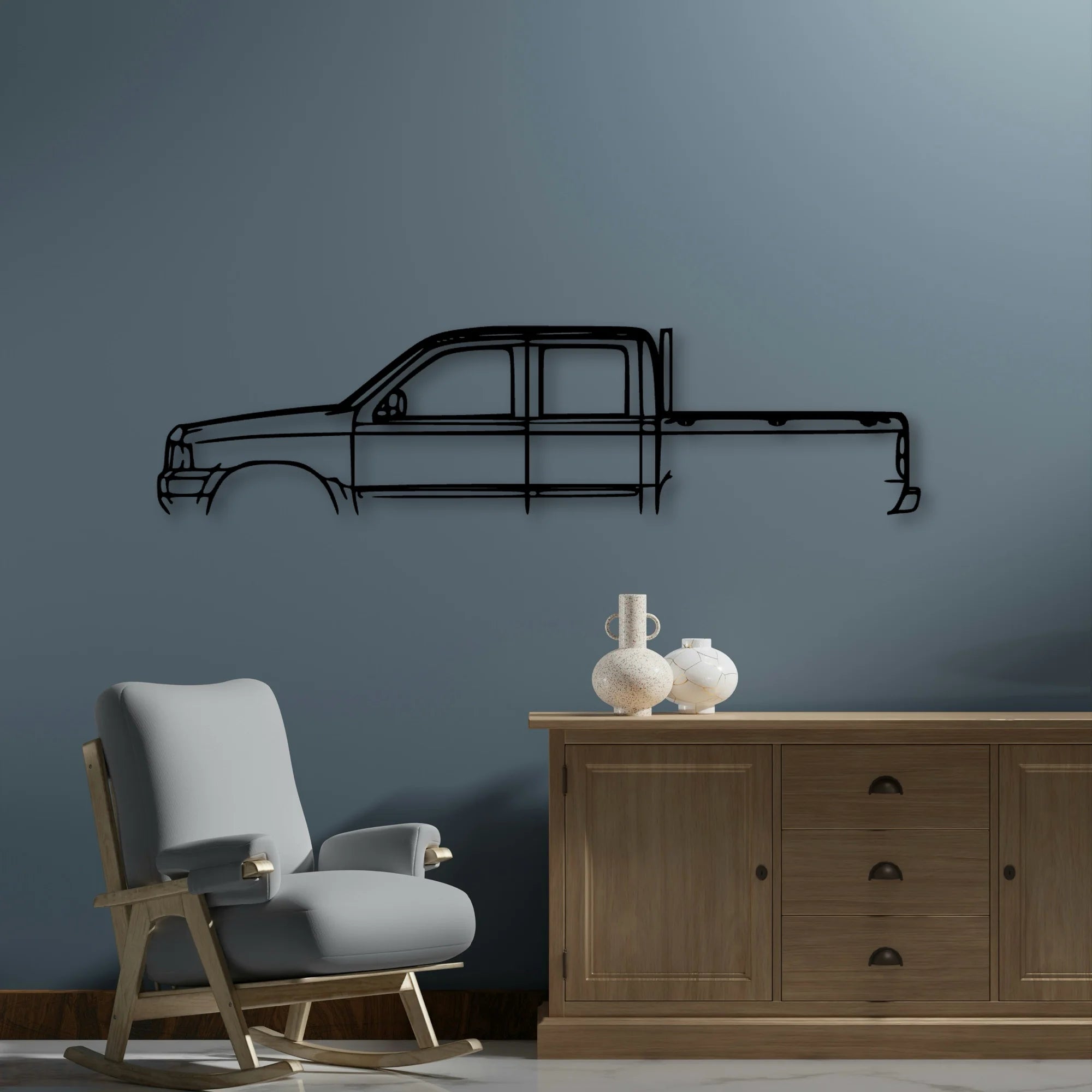 Courier 2003 Classic Silhouette Metal Wall Art - Automotive Garage Decor