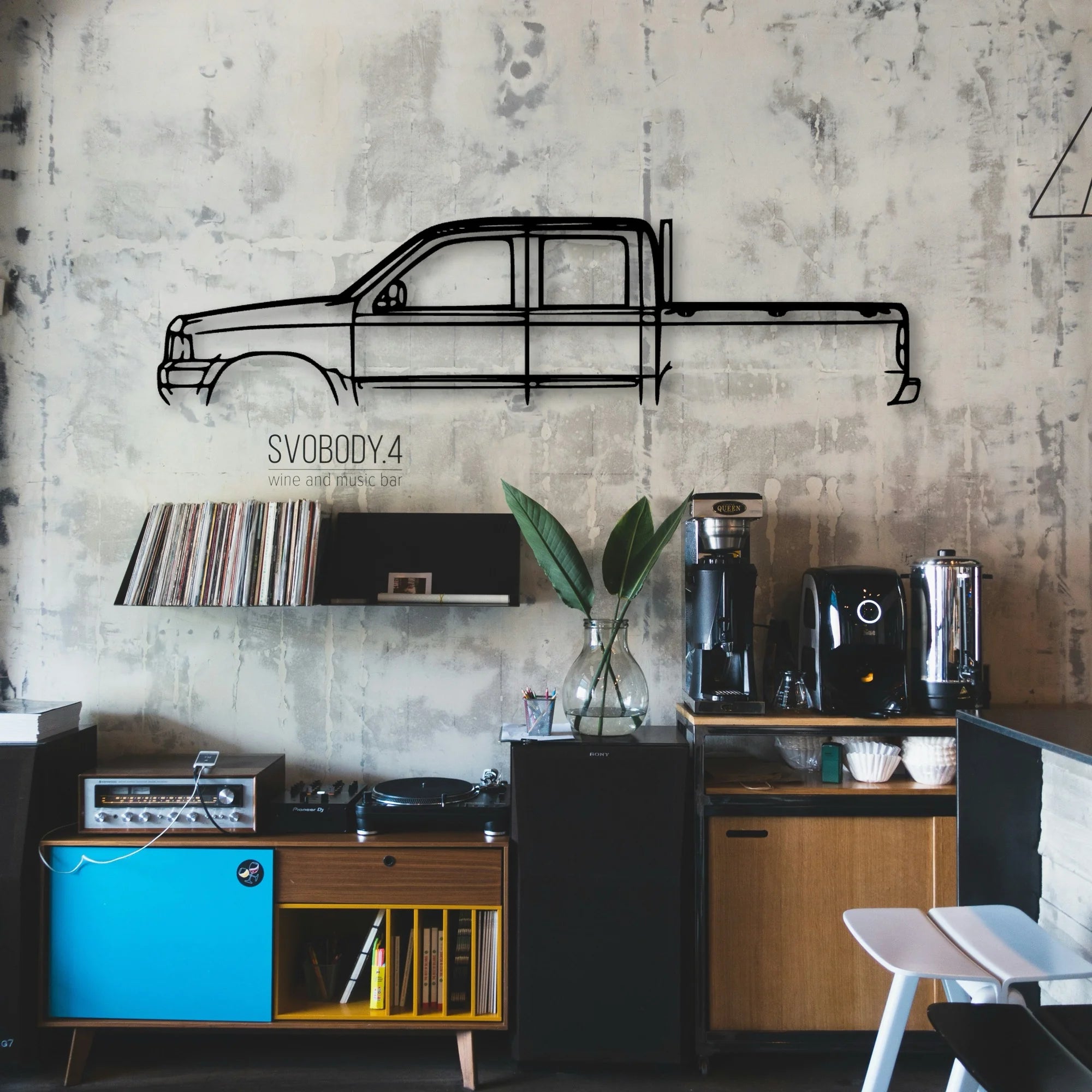 Courier 2003 Classic Silhouette Metal Wall Art - Automotive Garage Decor