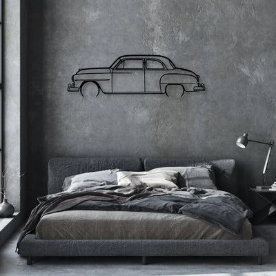 Cranbrook 1951 Classic Silhouette Metal Wall Art - Automotive Garage Decor