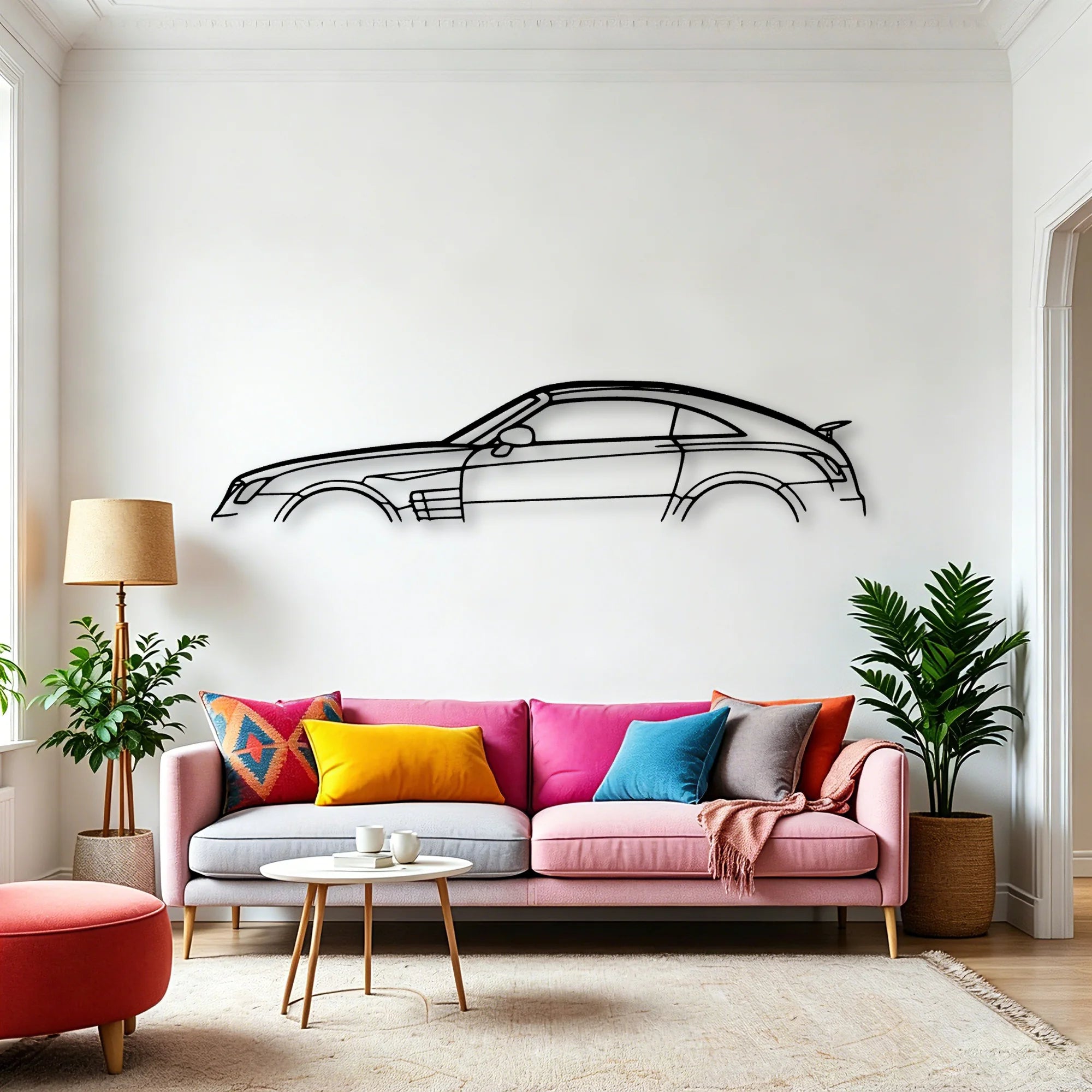 Crossfire Coupe 2007 Classic Silhouette Metal Wall Art - Automotive Garage Decor