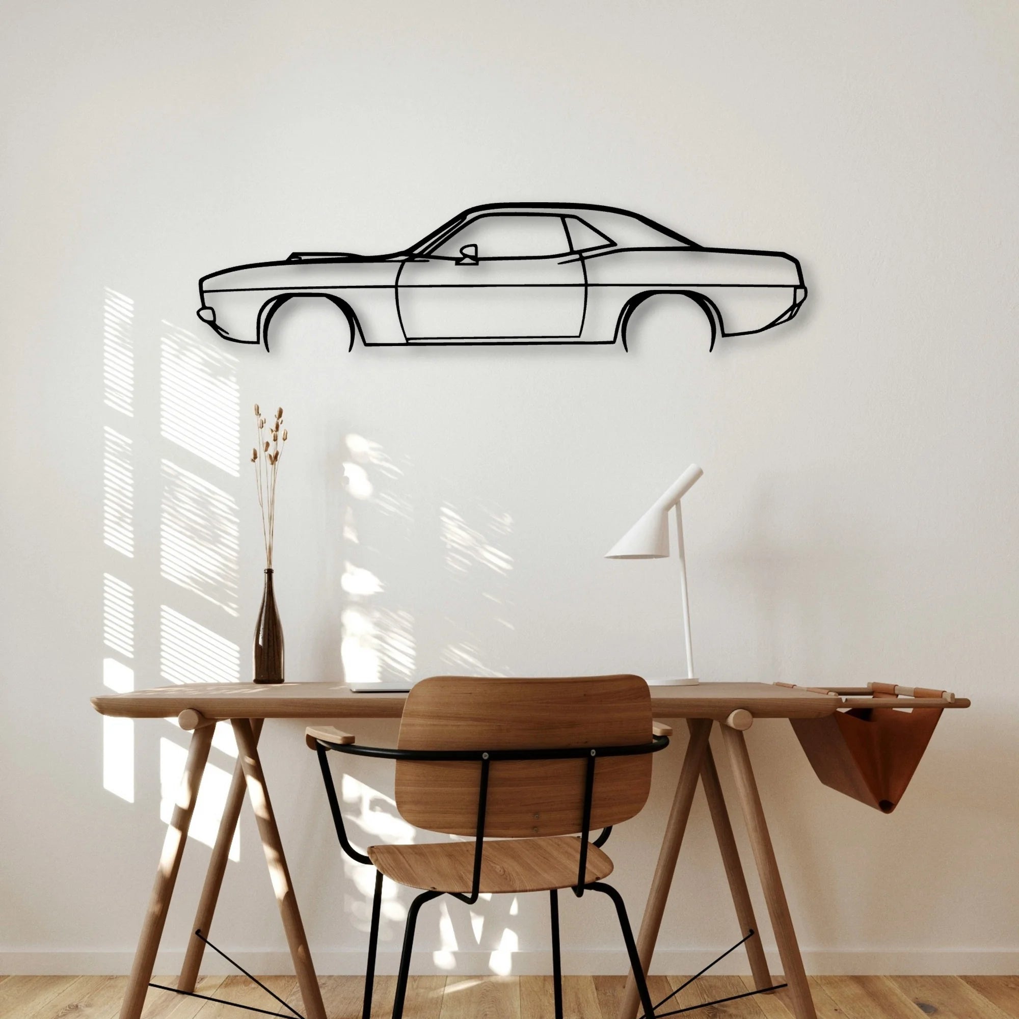 Cuda 1973 Classic Silhouette Metal Wall Art - Automotive Garage Decor