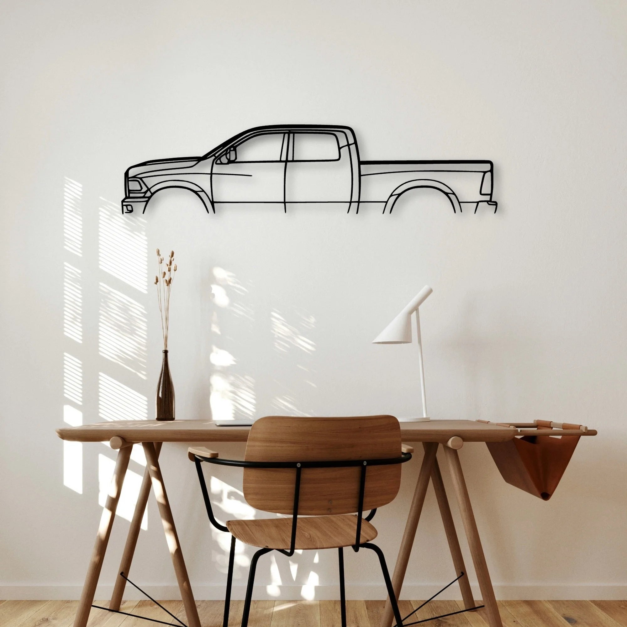 Cummins 3500 Classic Silhouette Metal Wall Art - Automotive Garage Decor