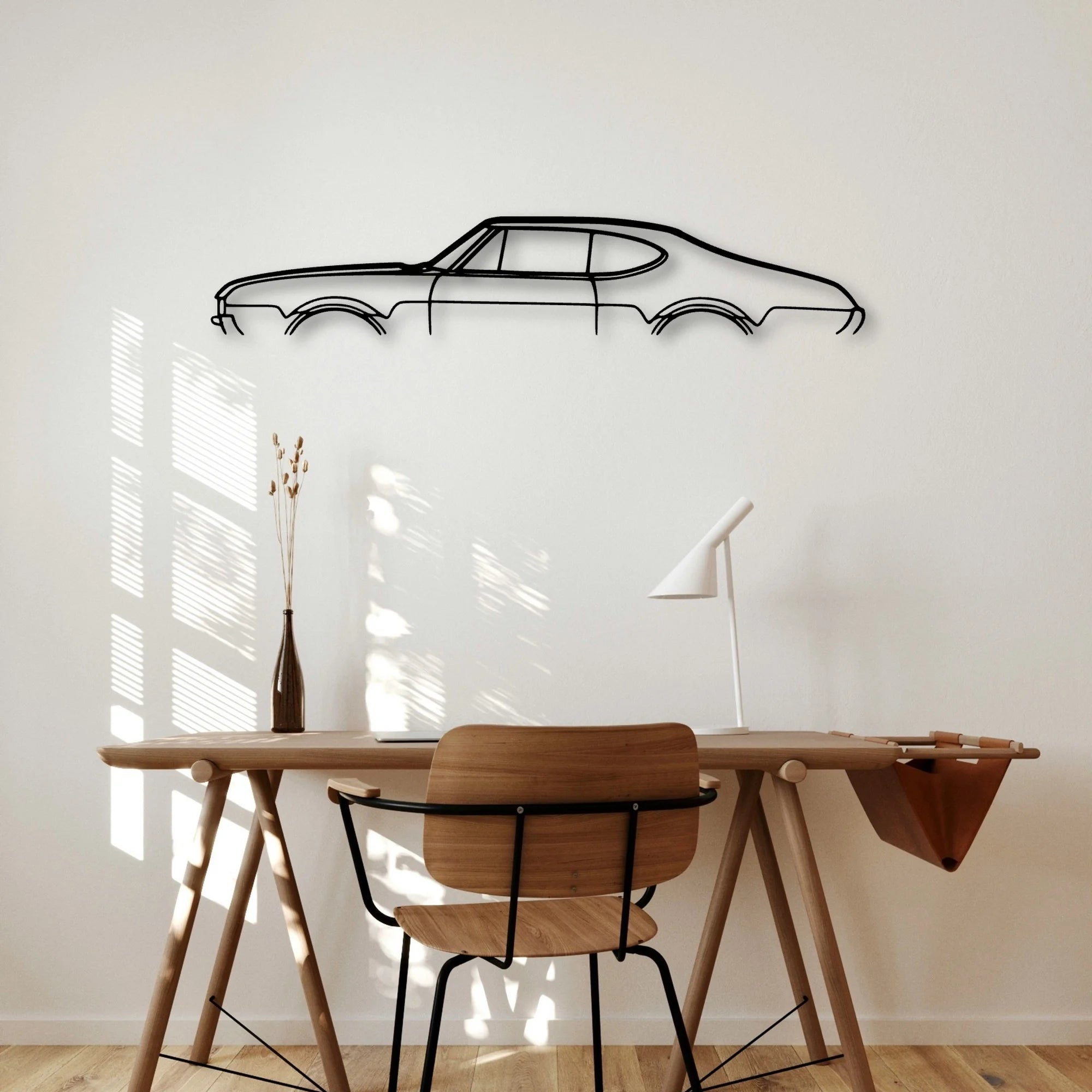 Cutlass 1968 Classic Silhouette Metal Wall Art - Automotive Garage Decor