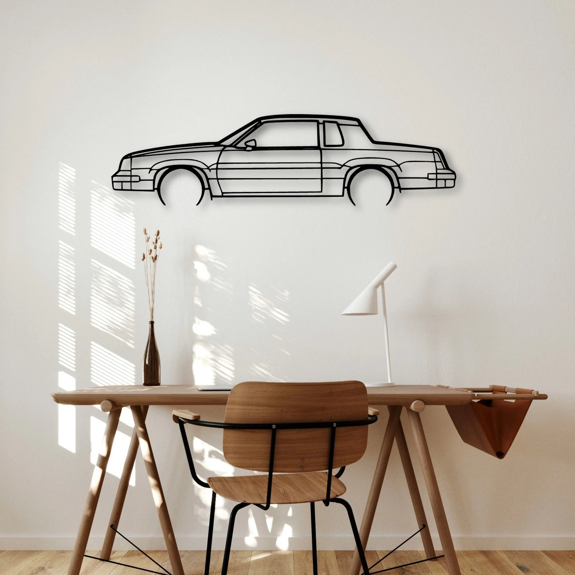 Cutlass 442 1986 Classic Silhouette Metal Wall Art - Automotive Garage Decor
