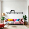 D100 1988 Classic Silhouette Metal Wall Art - Automotive Garage Decor
