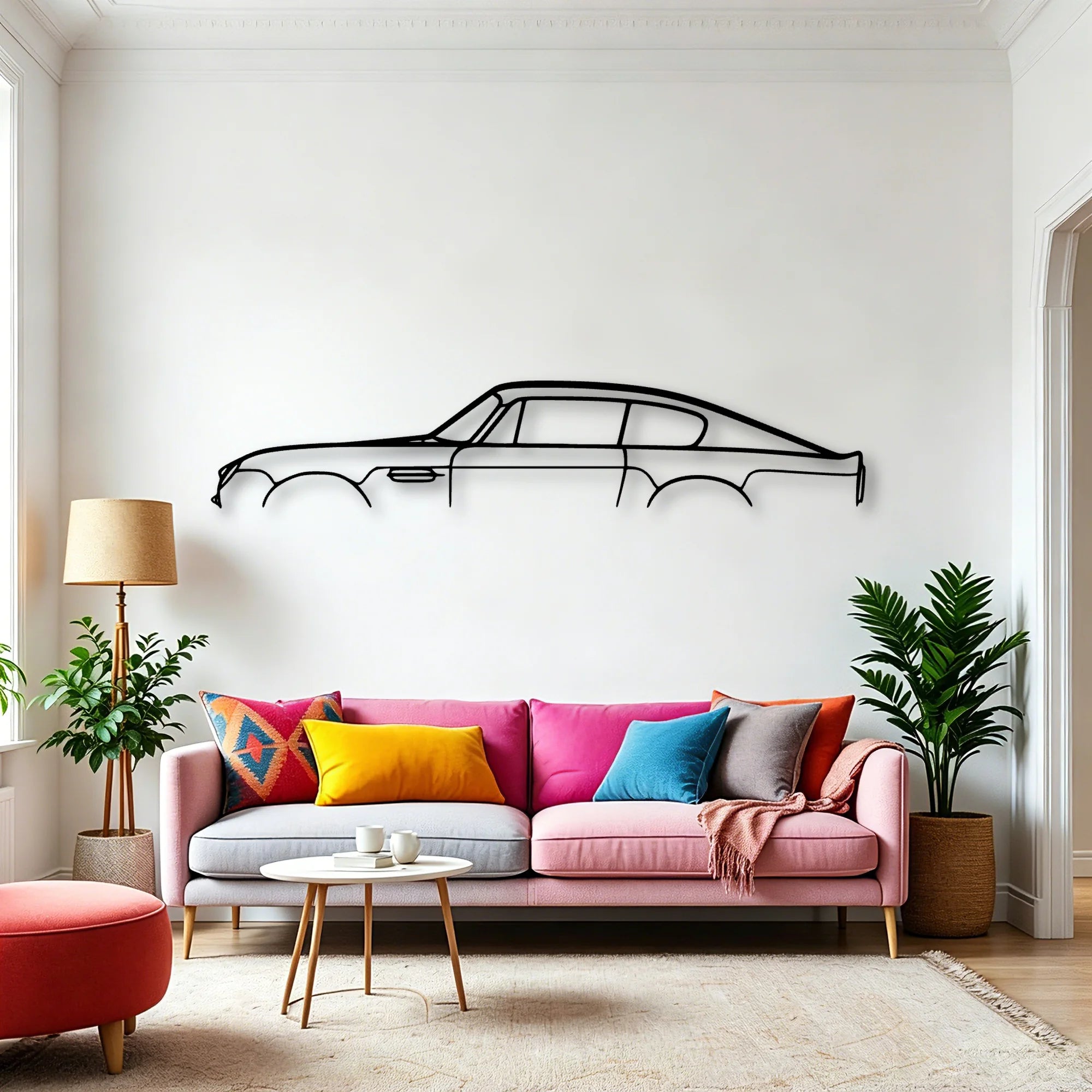 DB6 Classic Silhouette Metal Wall Art - Automotive Garage Decor