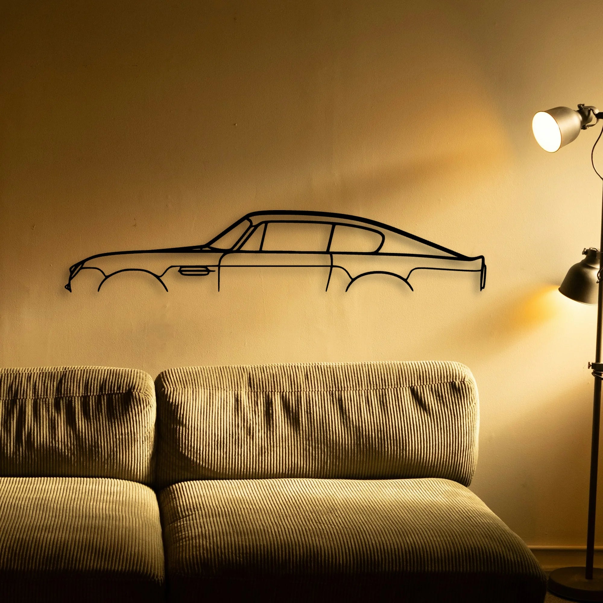 DB6 Classic Silhouette Metal Wall Art - Automotive Garage Decor