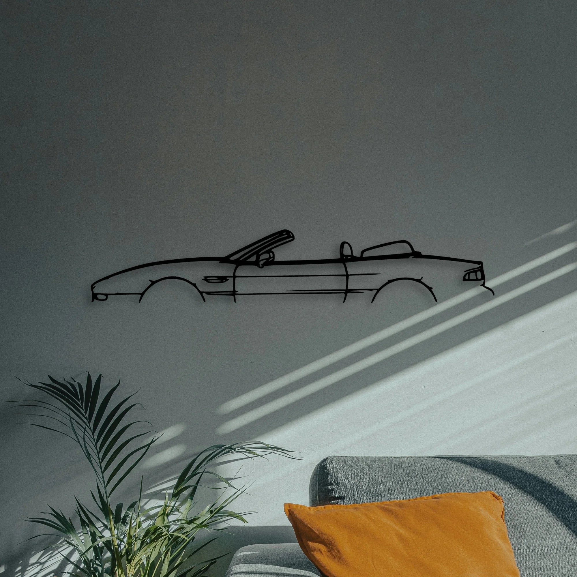 DB7 Volante 1999 Classic Silhouette Metal Wall Art - Automotive Garage Decor