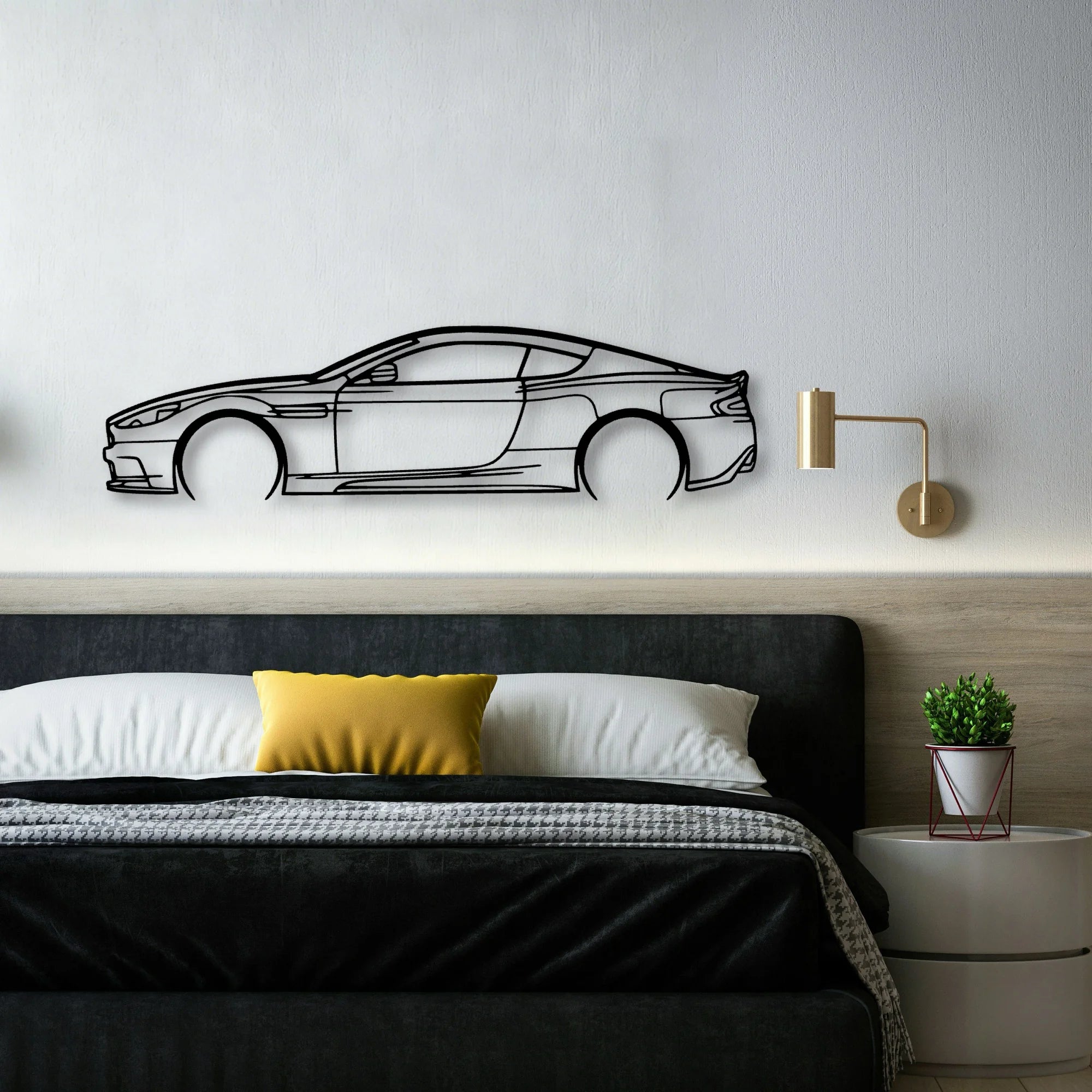 DBS 2012 Classic Silhouette Metal Wall Art - Automotive Garage Decor