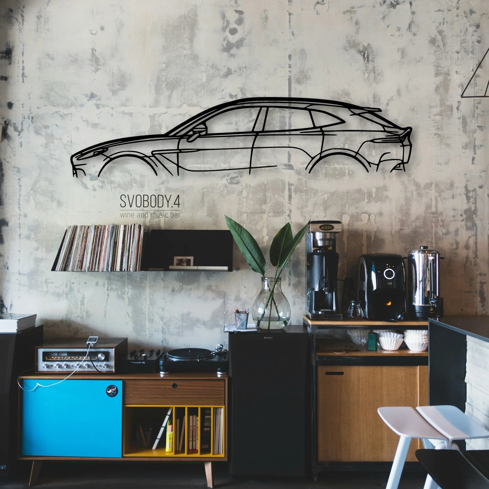 DBX 2021 Classic Silhouette Metal Wall Art - Automotive Garage Decor