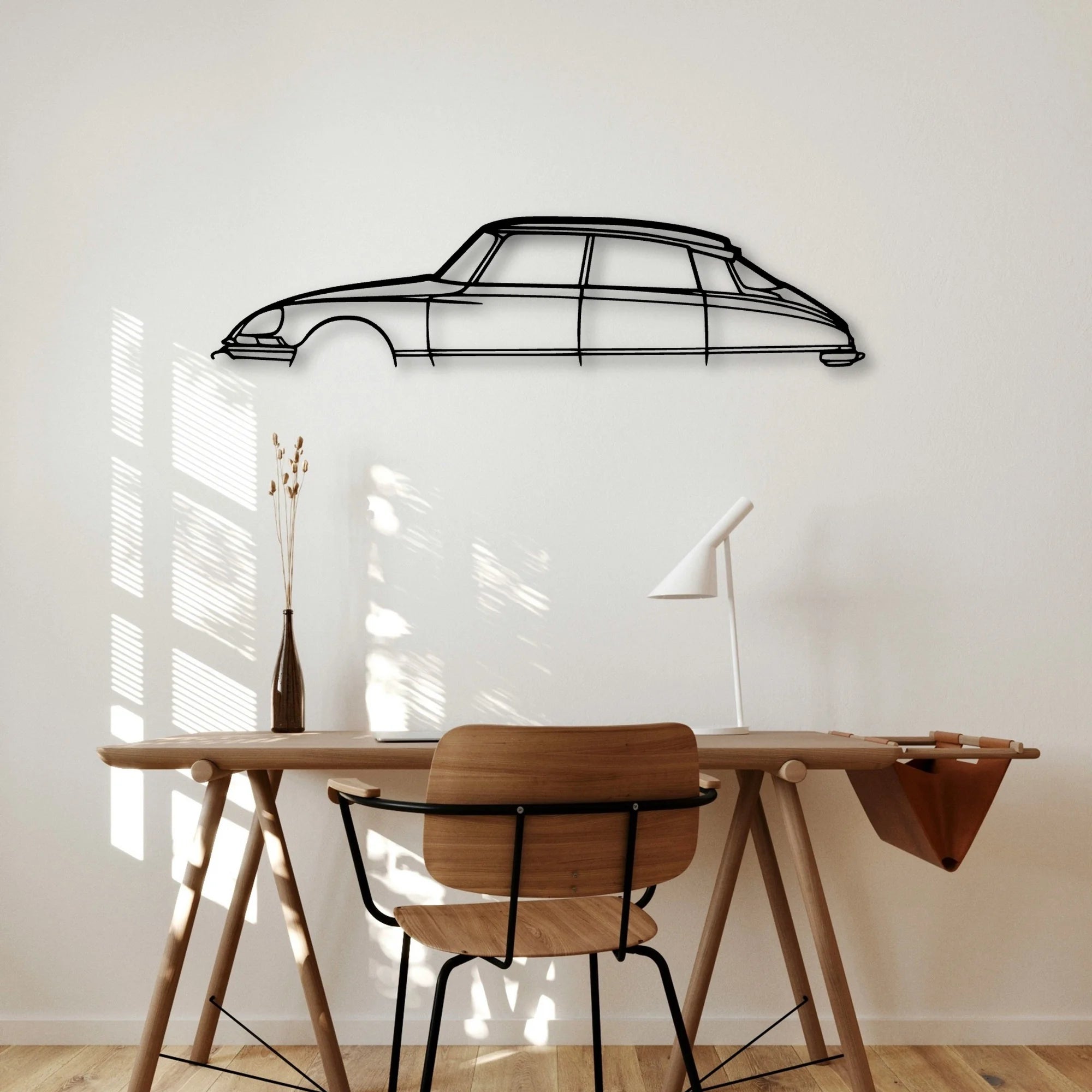 DS 1969 Classic Silhouette Metal Wall Art - Automotive Garage Decor