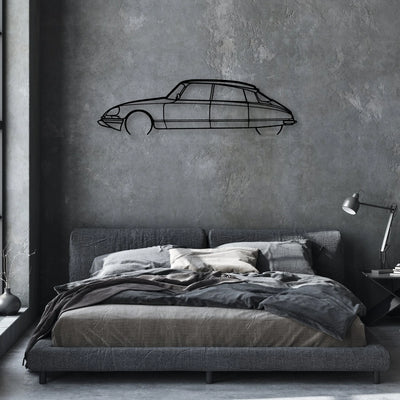 DS 23 1974 Classic Silhouette Metal Wall Art - Automotive Garage Decor