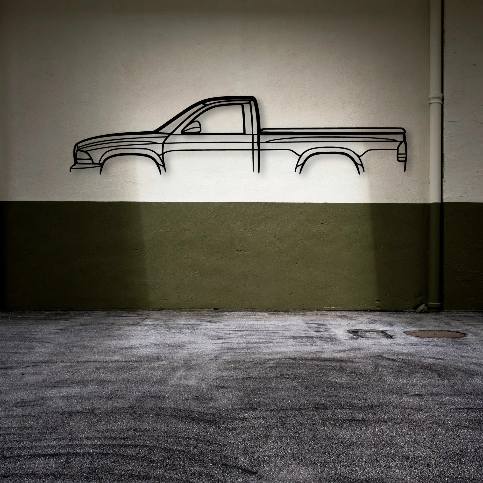 Dakota 2000 Classic Silhouette Metal Wall Art - Automotive Garage Decor