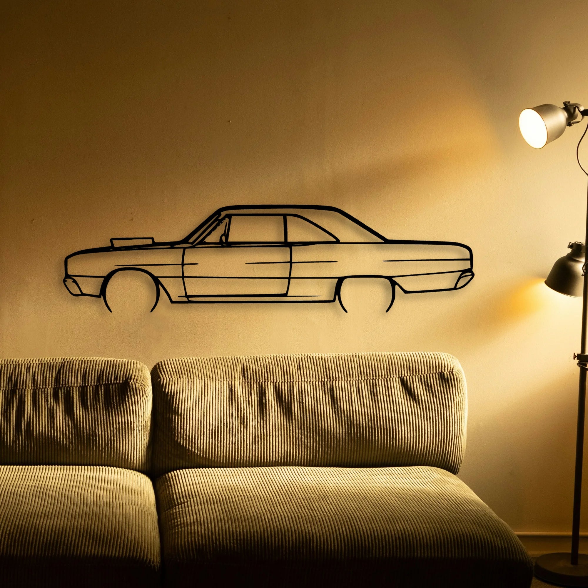 Dart 1967 Classic Silhouette Metal Wall Art - Automotive Garage Decor
