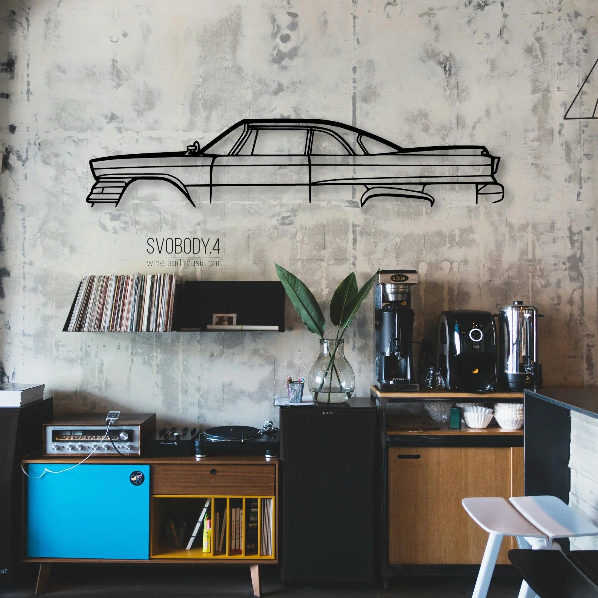 Dart Seneca Classic Silhouette Metal Wall Art - Automotive Garage Decor