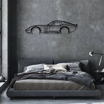 Daytona 1965 Classic Silhouette Metal Wall Art - Automotive Garage Decor