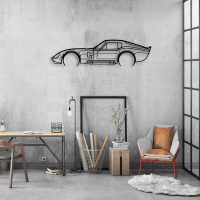 Daytona 1965 Classic Silhouette Metal Wall Art - Automotive Garage Decor
