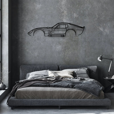 Daytona 1965 2 Classic Silhouette Metal Wall Art - Automotive Garage Decor