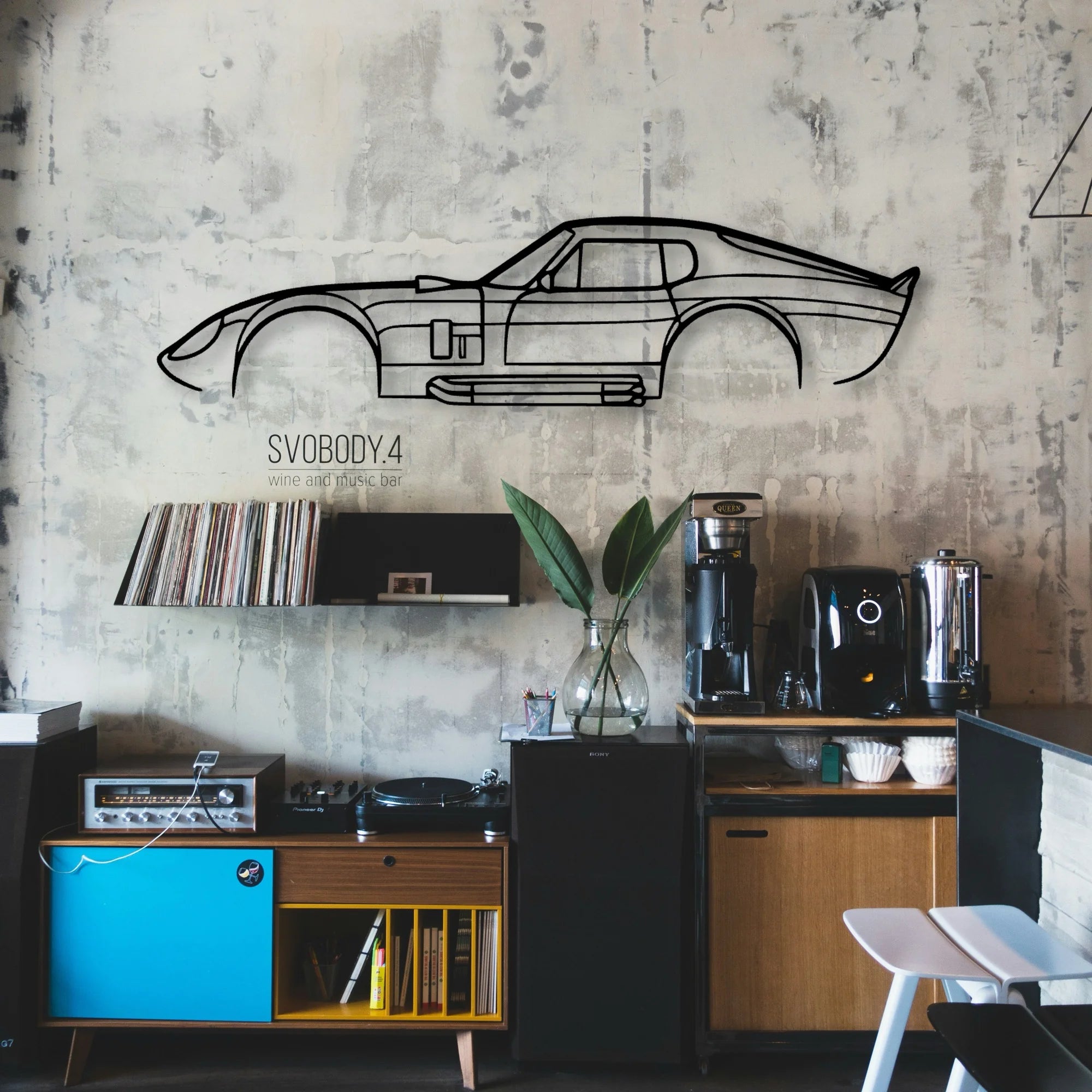 Daytona 1965 2 Classic Silhouette Metal Wall Art - Automotive Garage Decor