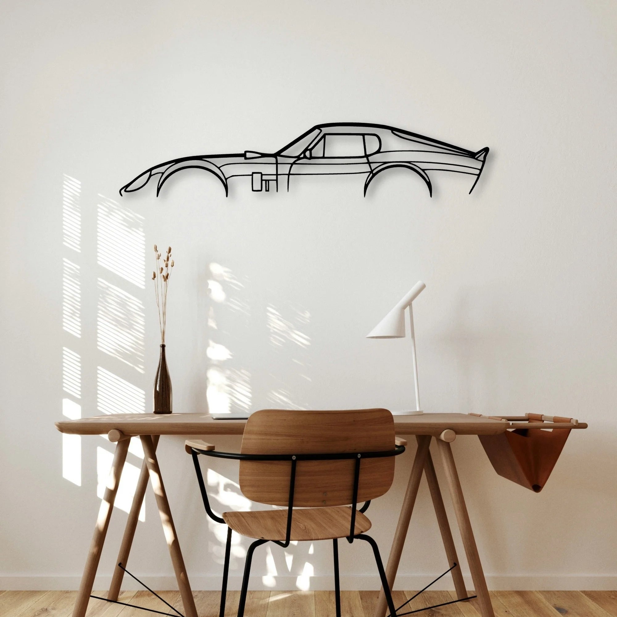 Daytona Coupe 1965 Classic Silhouette Metal Wall Art - Automotive Garage Decor