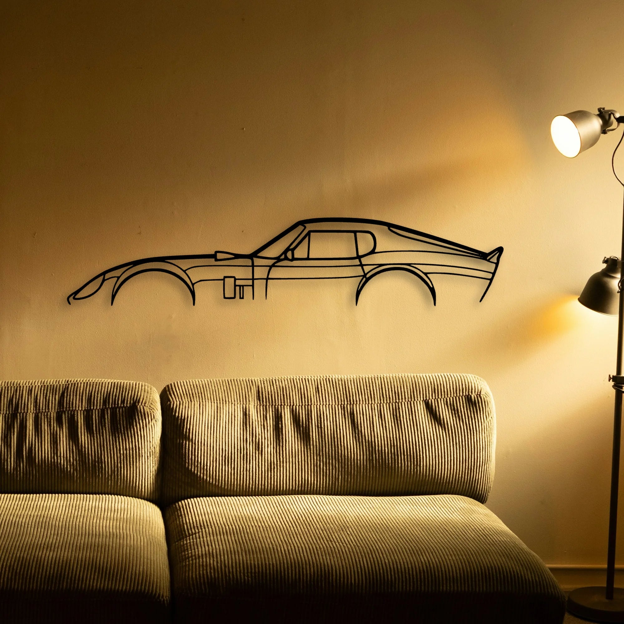 Daytona Coupe 1965 Classic Silhouette Metal Wall Art - Automotive Garage Decor