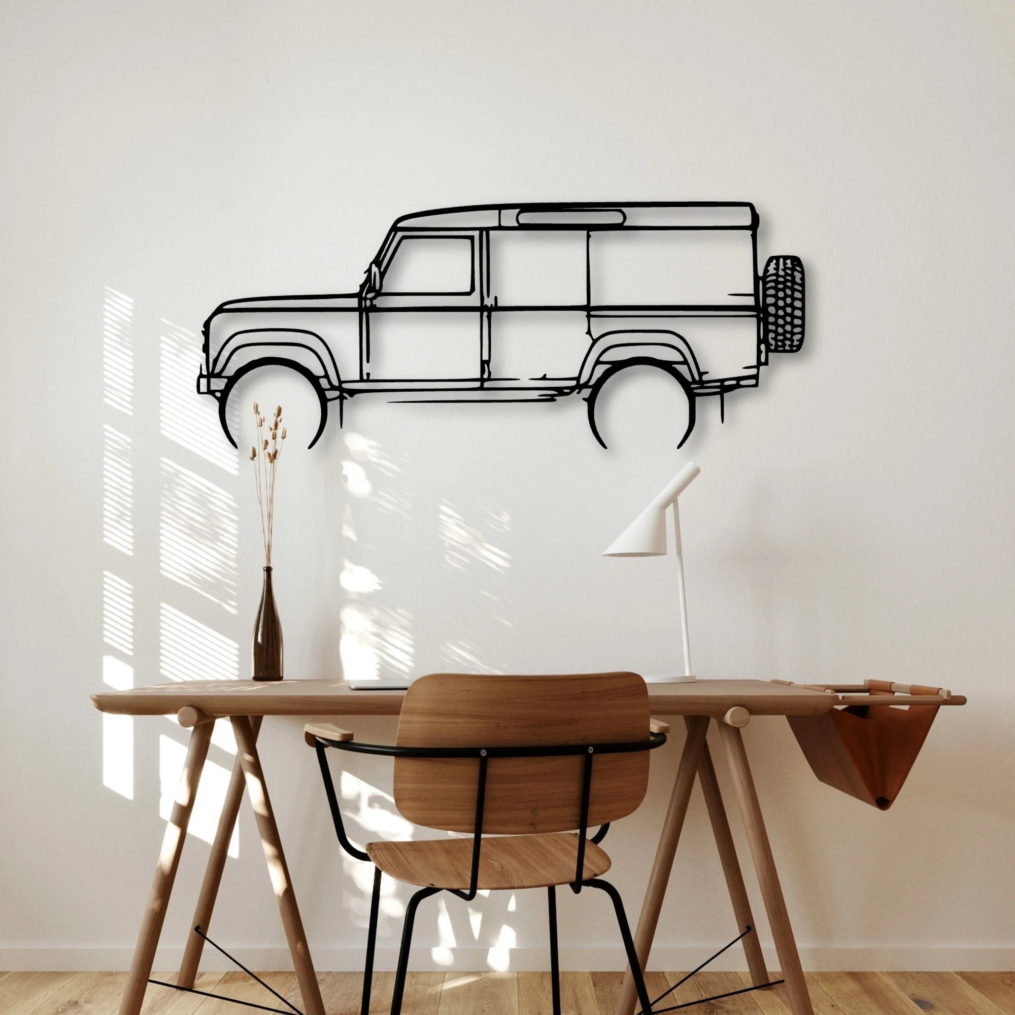 Defender 110 1992 Classic Silhouette Metal Wall Art - Automotive Garage Decor