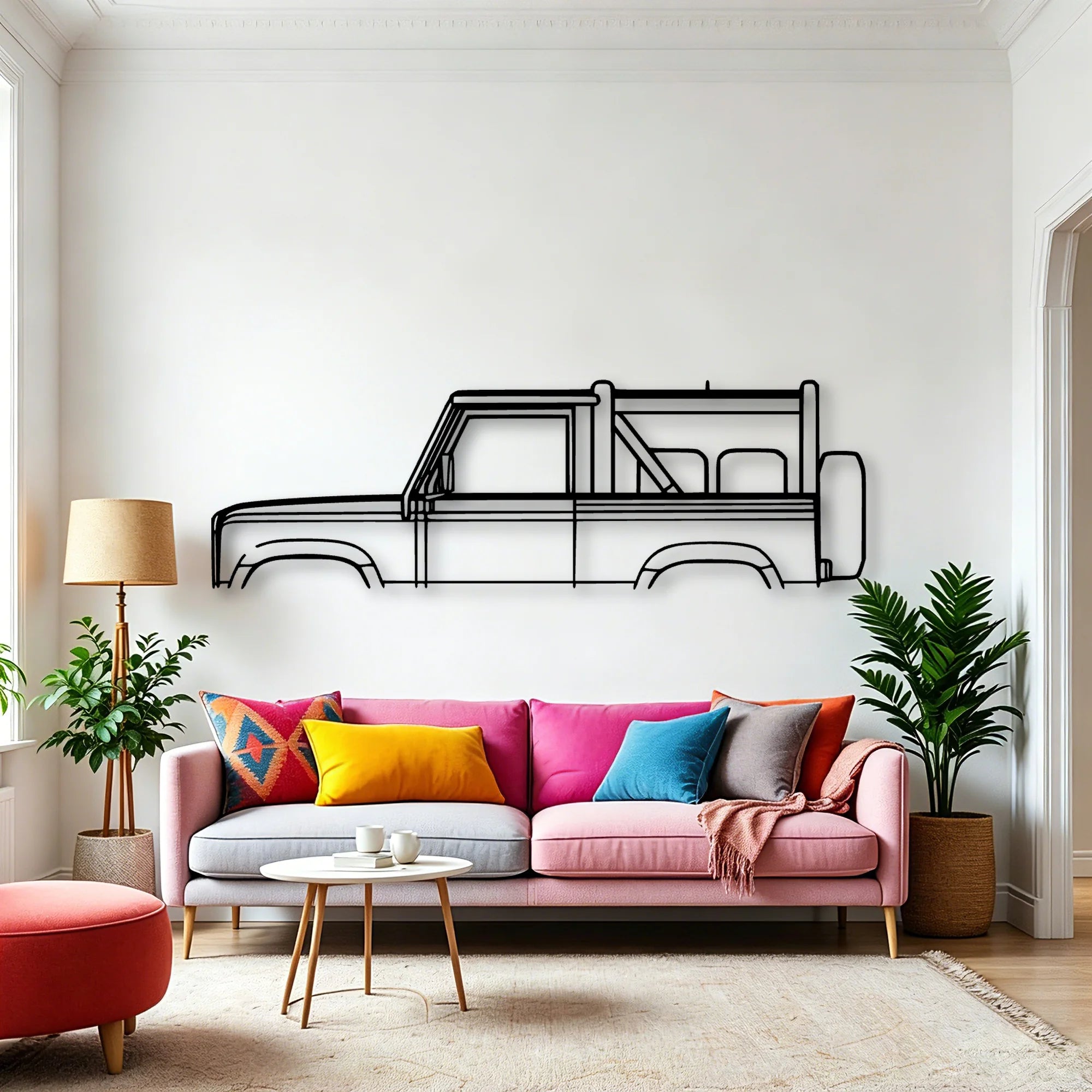 Defender 90 1994 Classic Silhouette Metal Wall Art - Automotive Garage Decor