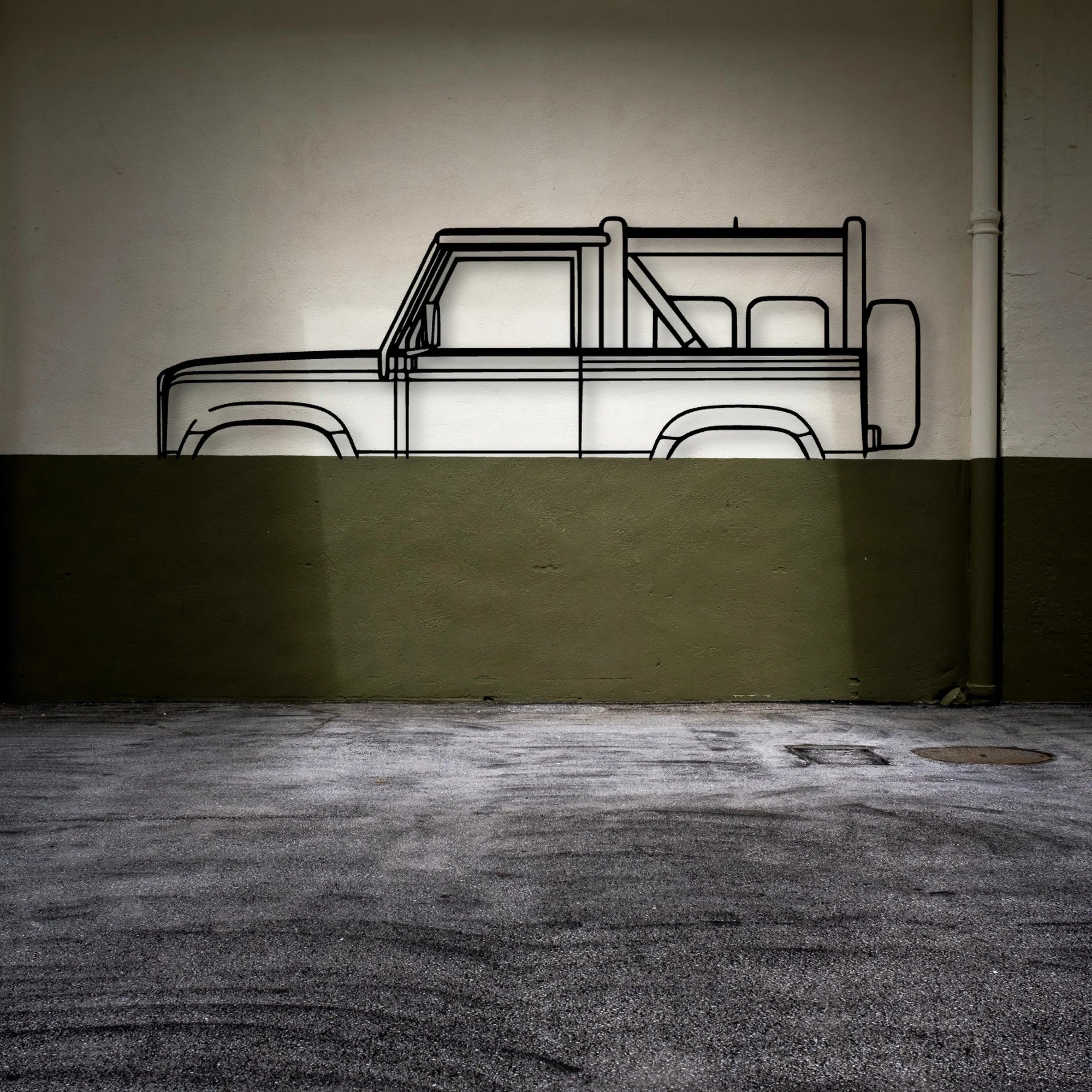 Defender 90 1994 Classic Silhouette Metal Wall Art - Automotive Garage Decor