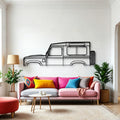 Defender 90 2010 Classic Silhouette Metal Wall Art - Automotive Garage Decor