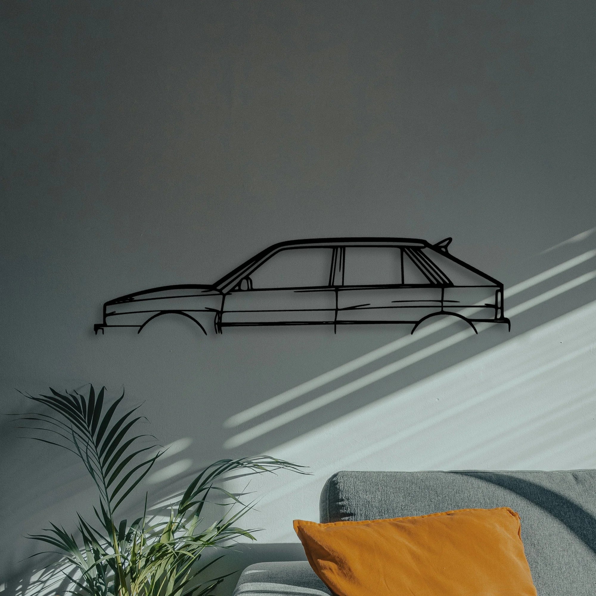 Delta 1992 Classic Silhouette Metal Wall Art - Automotive Garage Decor