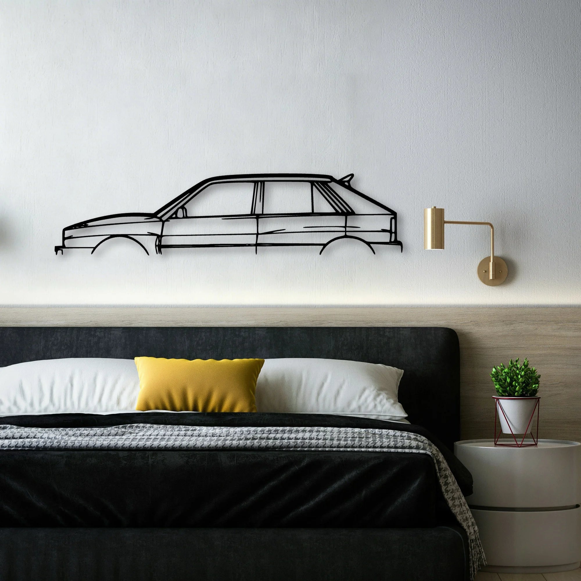 Delta 1992 Classic Silhouette Metal Wall Art - Automotive Garage Decor