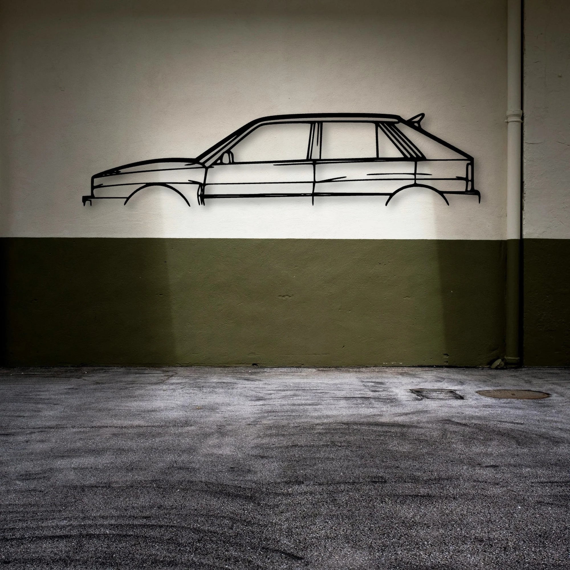 Delta 1992 Classic Silhouette Metal Wall Art - Automotive Garage Decor