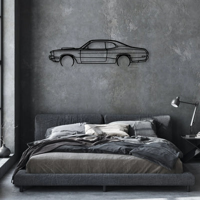 Demon 1971 Classic Silhouette Metal Wall Art - Automotive Garage Decor