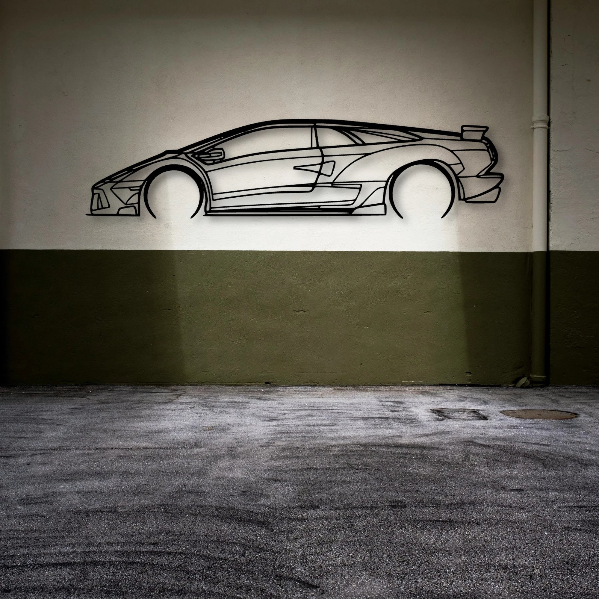 Diablo 6 0 Classic Silhouette Metal Wall Art - Automotive Garage Decor