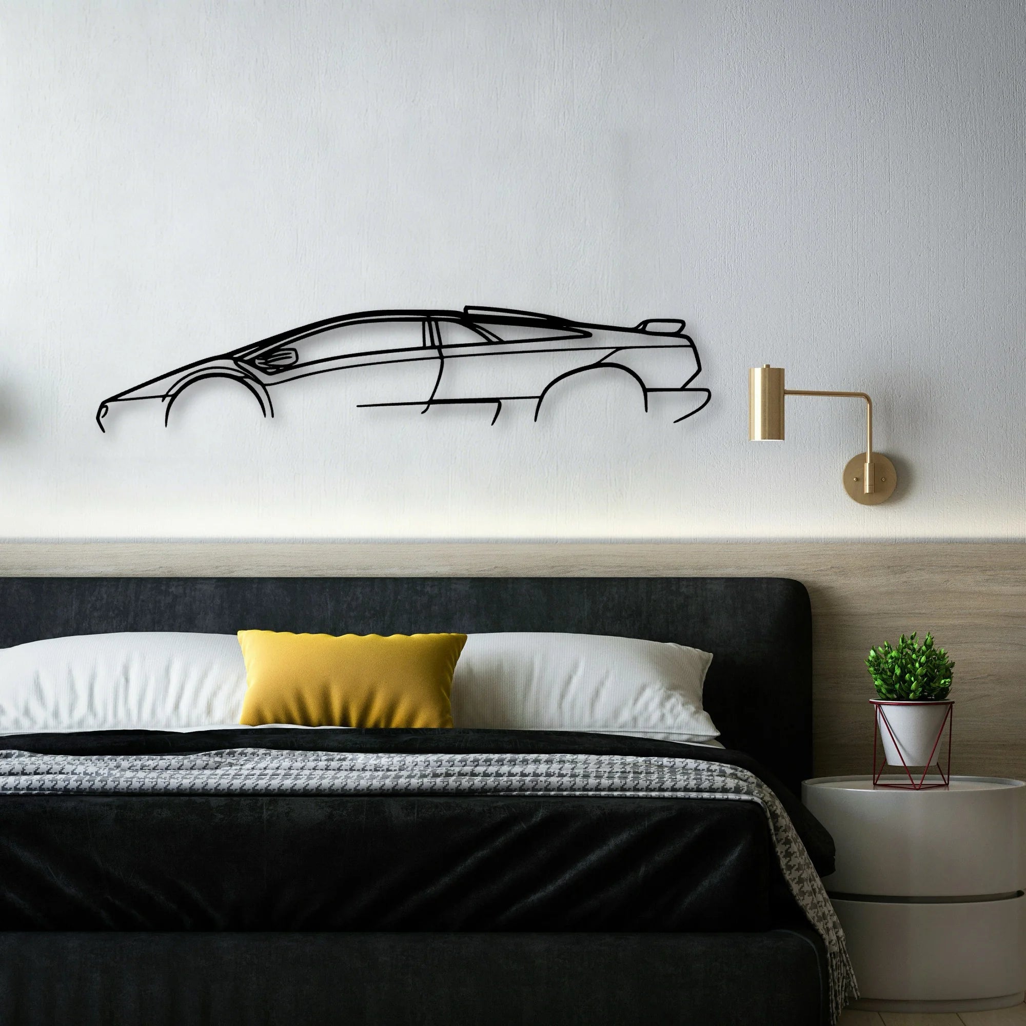Diablo SV Classic Silhouette Metal Wall Art - Automotive Garage Decor