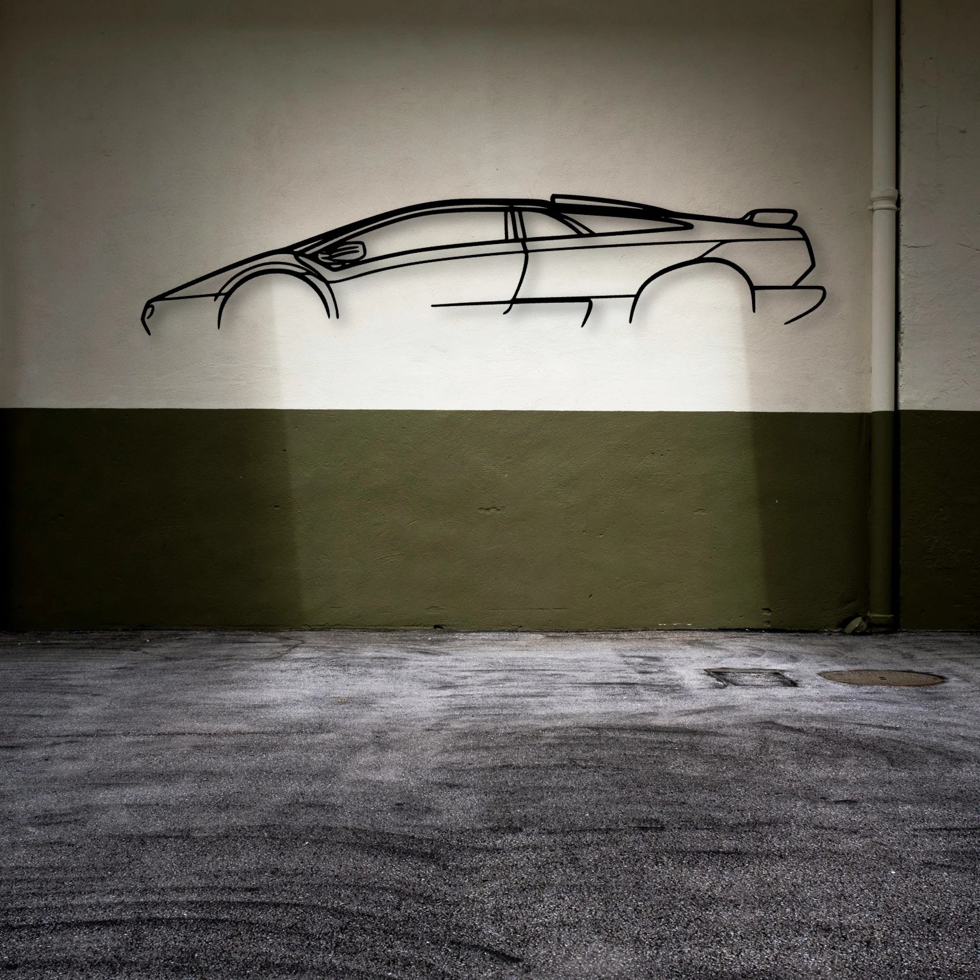 Diablo SV Classic Silhouette Metal Wall Art - Automotive Garage Decor