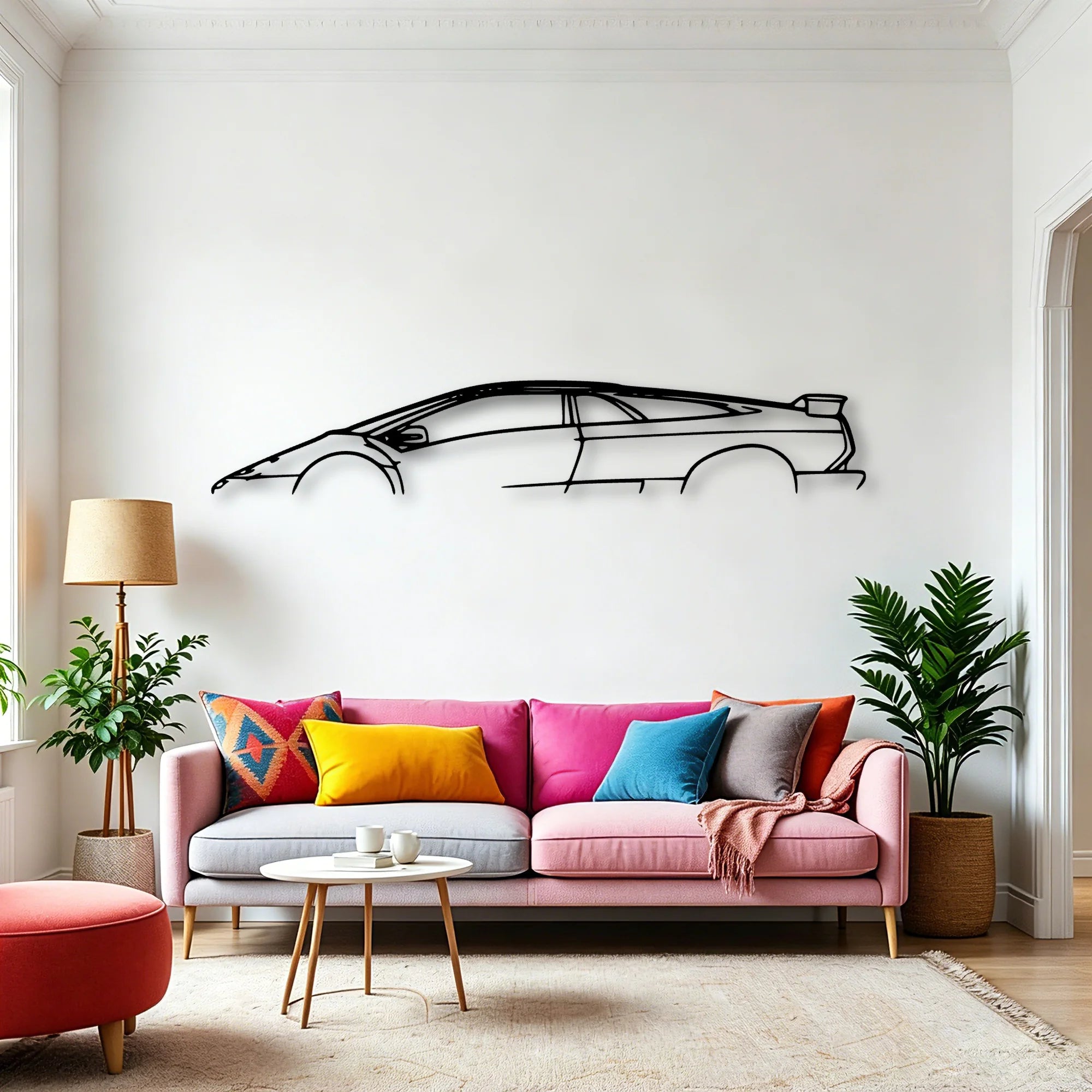 Diablo VT 2001 Classic Silhouette Metal Wall Art - Automotive Garage Decor
