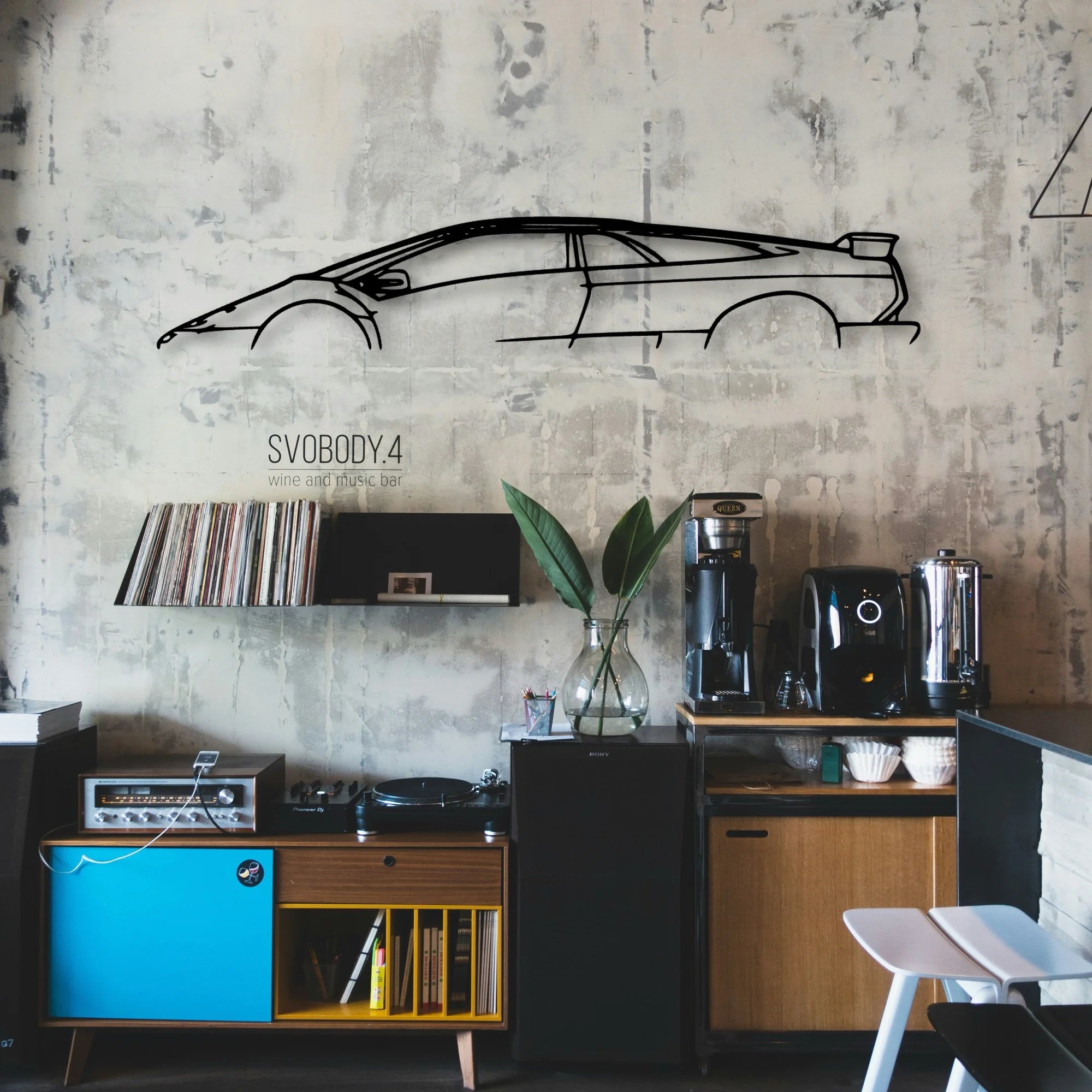 Diablo VT 2001 Classic Silhouette Metal Wall Art - Automotive Garage Decor