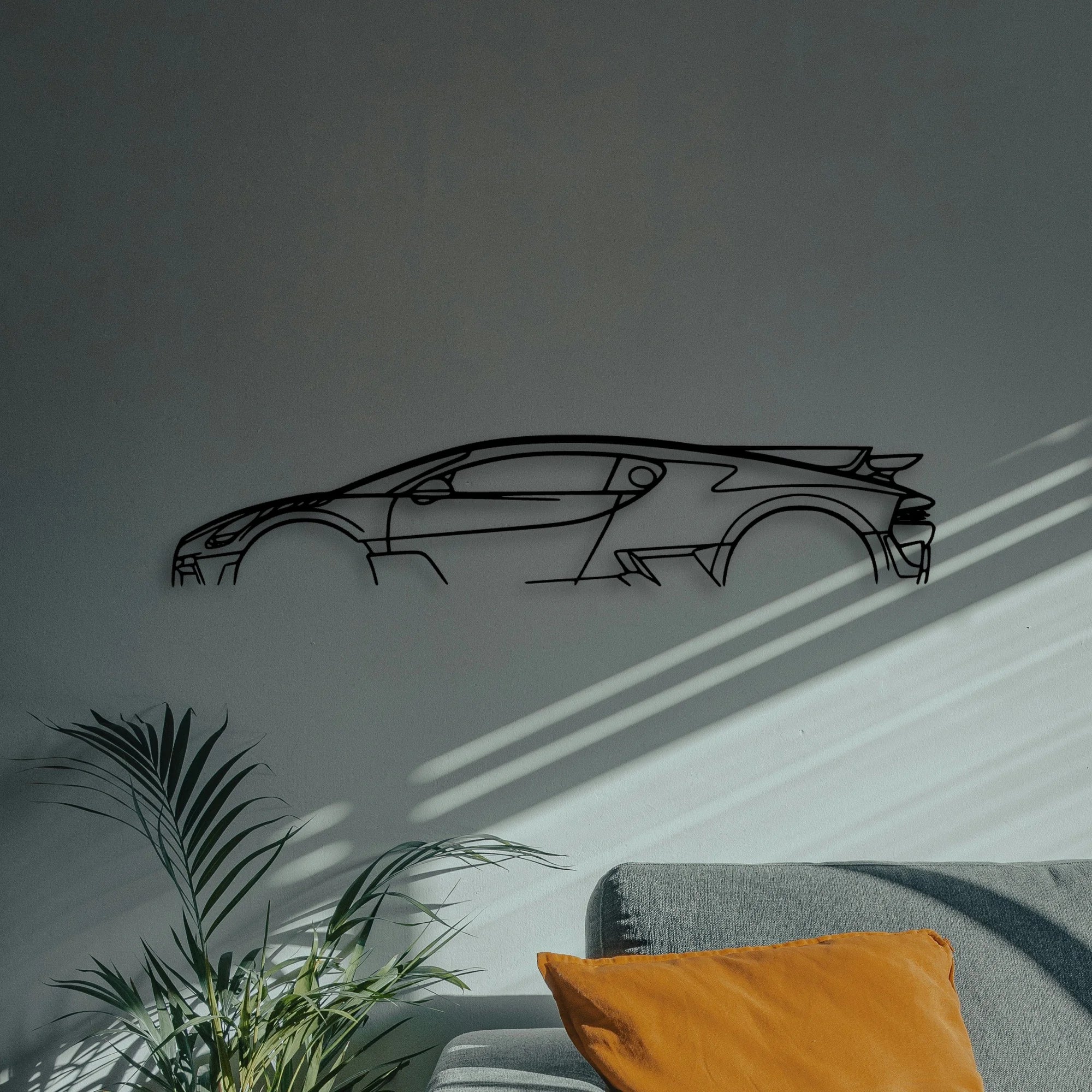 Divo Classic Silhouette Metal Wall Art - Automotive Garage Decor