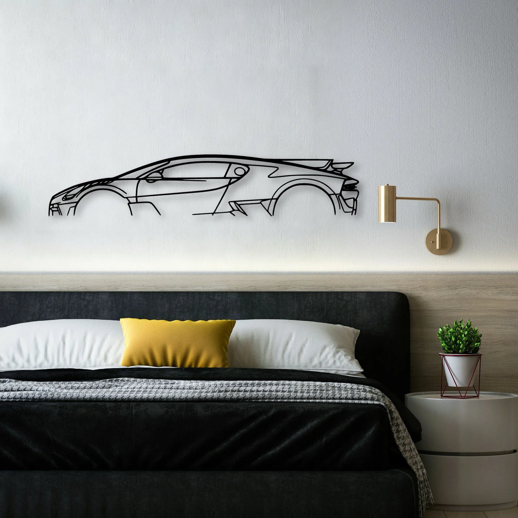Divo Classic Silhouette Metal Wall Art - Automotive Garage Decor