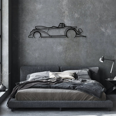 Drag 1937 Classic Silhouette Metal Wall Art - Automotive Garage Decor