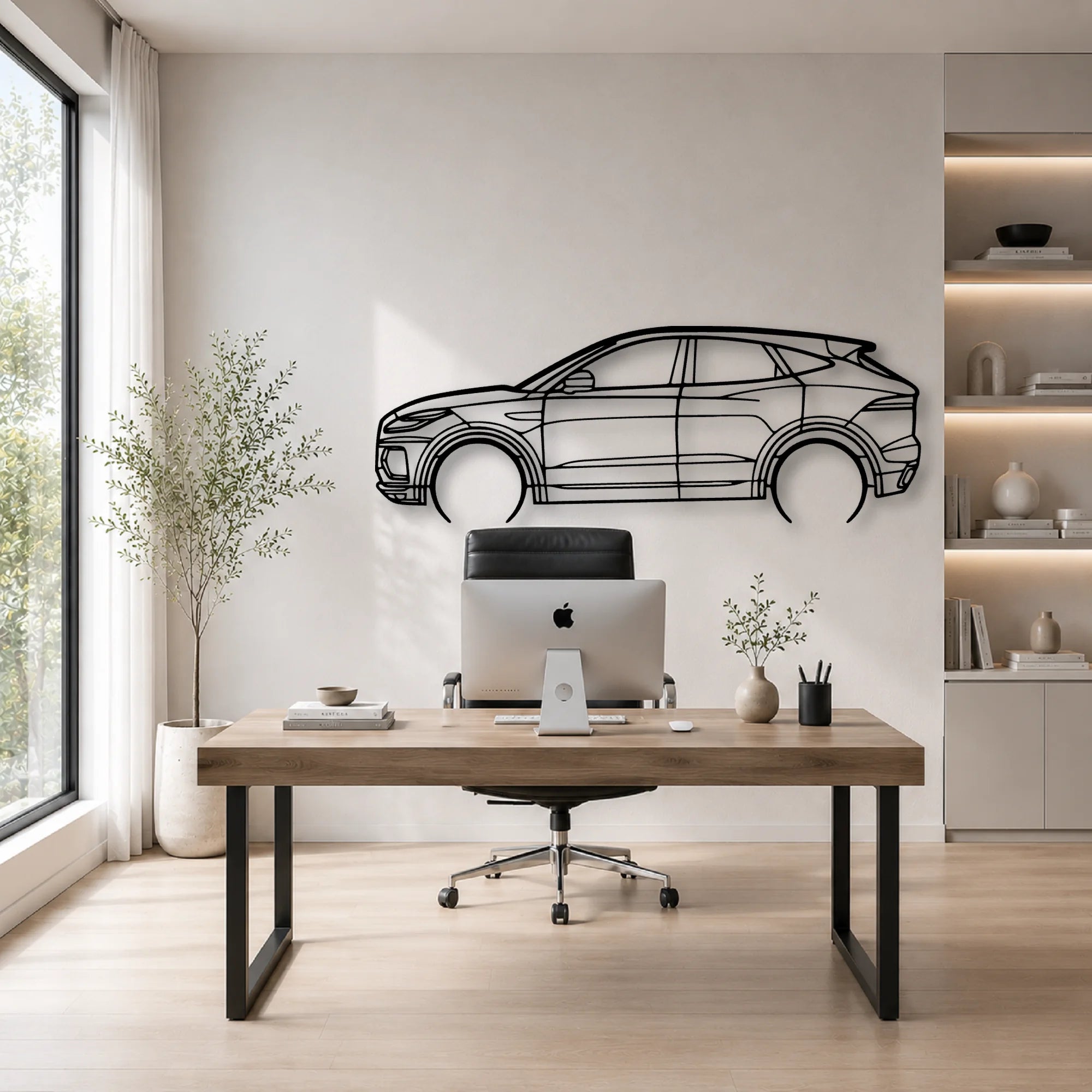 E PACE R Dynamic 2022 Classic Silhouette Metal Wall Art - Automotive Garage Decor