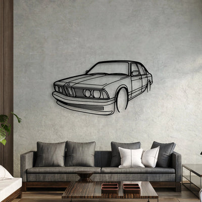 E23 Angle Classic Silhouette Metal Wall Art - Automotive Garage Decor