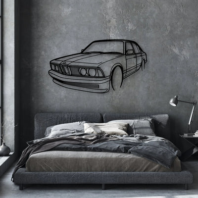 E23 Angle Classic Silhouette Metal Wall Art - Automotive Garage Decor