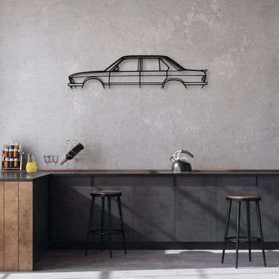 E28 1985 Classic Silhouette Metal Wall Art - Automotive Garage Decor