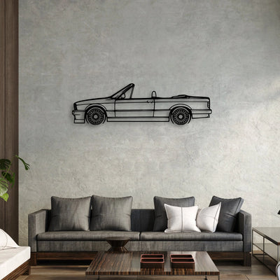 E30 Alpina Cabrio Classic Silhouette Metal Wall Art - Automotive Garage Decor