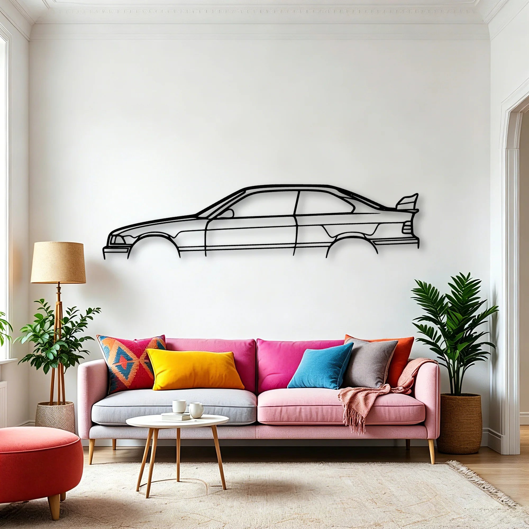 E36 M3 CS Classic Silhouette Metal Wall Art - Automotive Garage Decor