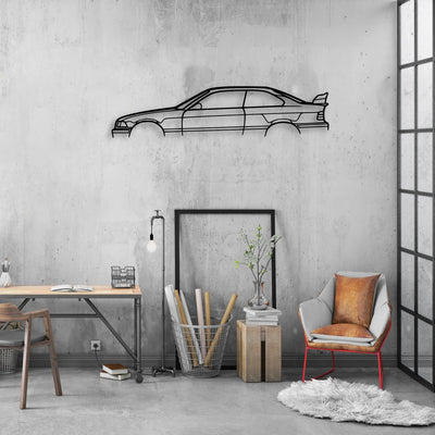E36 M3 CS Classic Silhouette Metal Wall Art - Automotive Garage Decor